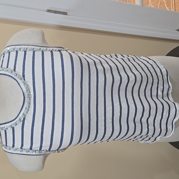 Generation Love Blue and White Striped Top - Picture 1 of 6